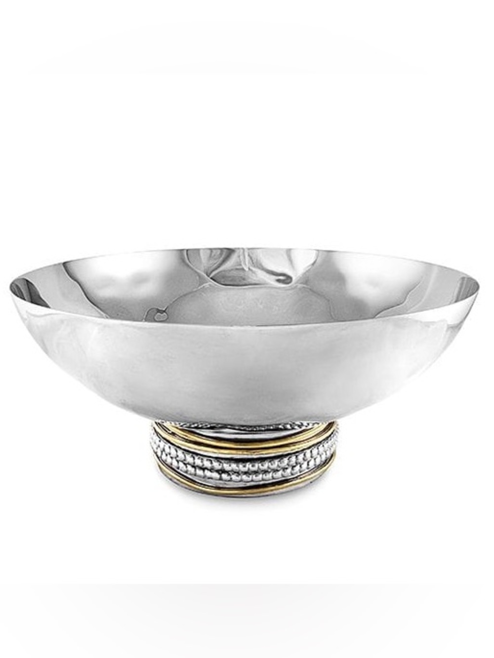 Beatriz Ball  Silver and Gold Accent Pedestal Bowl - Decorative Home Accent